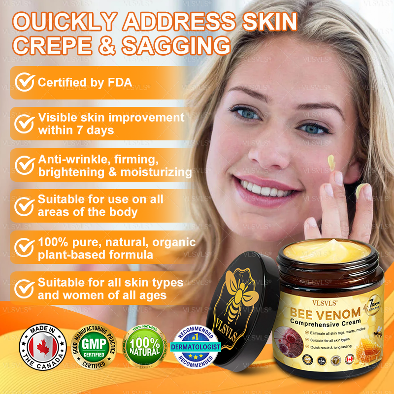 VLSVLS® Bee Venom Comprehensive Cream 💖💖LAST DAY 80% OFF (Sagging Skin, Fine Lines, Loss of Firmness, Flat Bust, Drooping Hips, and More)