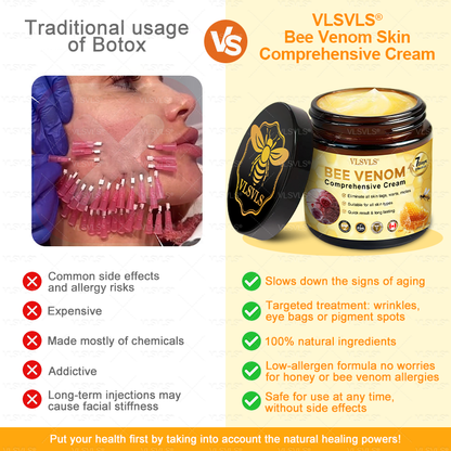 VLSVLS® Bee Venom Comprehensive Cream 💖💖LAST DAY 80% OFF (Sagging Skin, Fine Lines, Loss of Firmness, Flat Bust, Drooping Hips, and More)