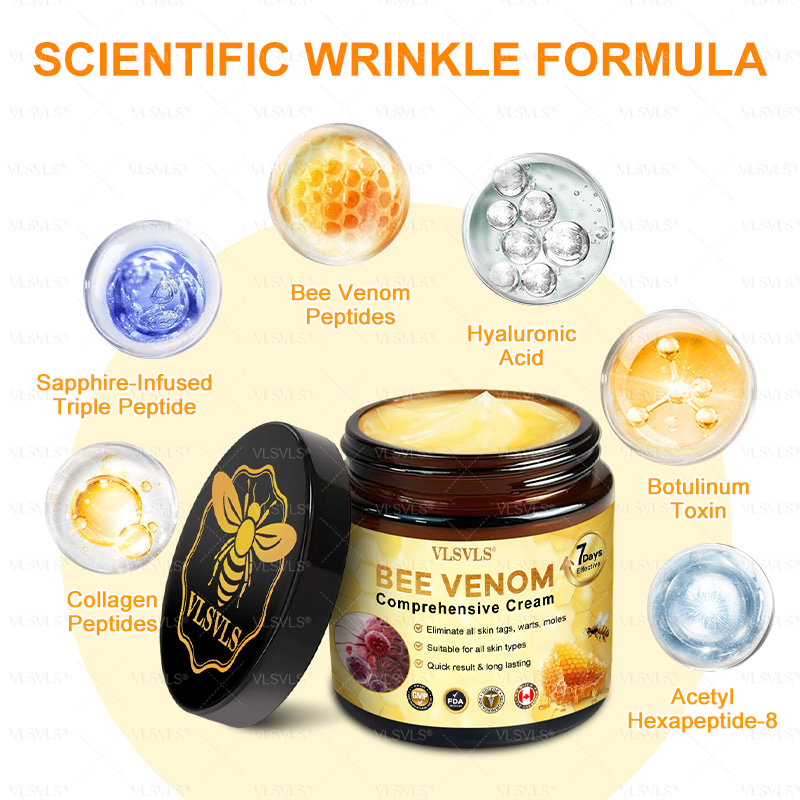 VLSVLS® Bee Venom Comprehensive Cream 💖💖LAST DAY 80% OFF (Sagging Skin, Fine Lines, Loss of Firmness, Flat Bust, Drooping Hips, and More)